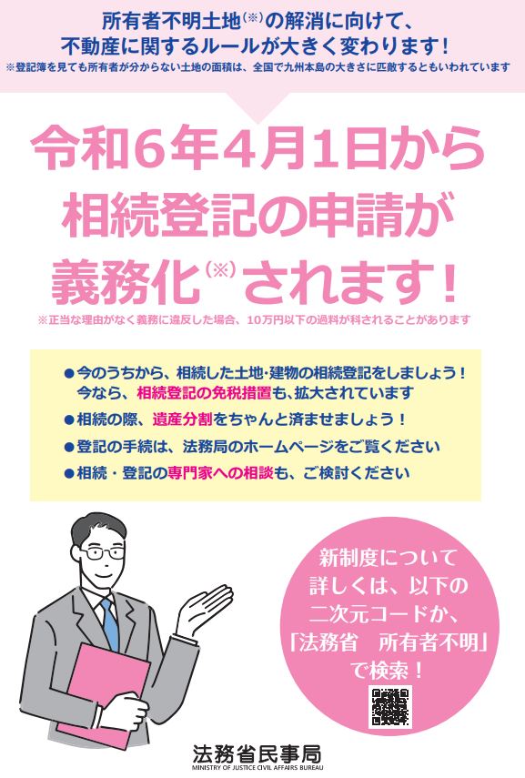 相続登記が義務化になりました！