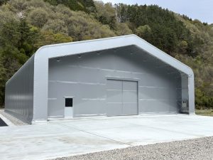 上田市 テント倉庫 新築 800㎡ 242坪